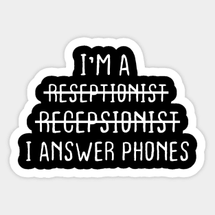 Veterinary receptionist thank you school school receptionist Sticker